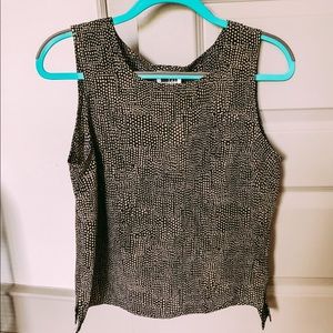 Size 10 black and gold dress top